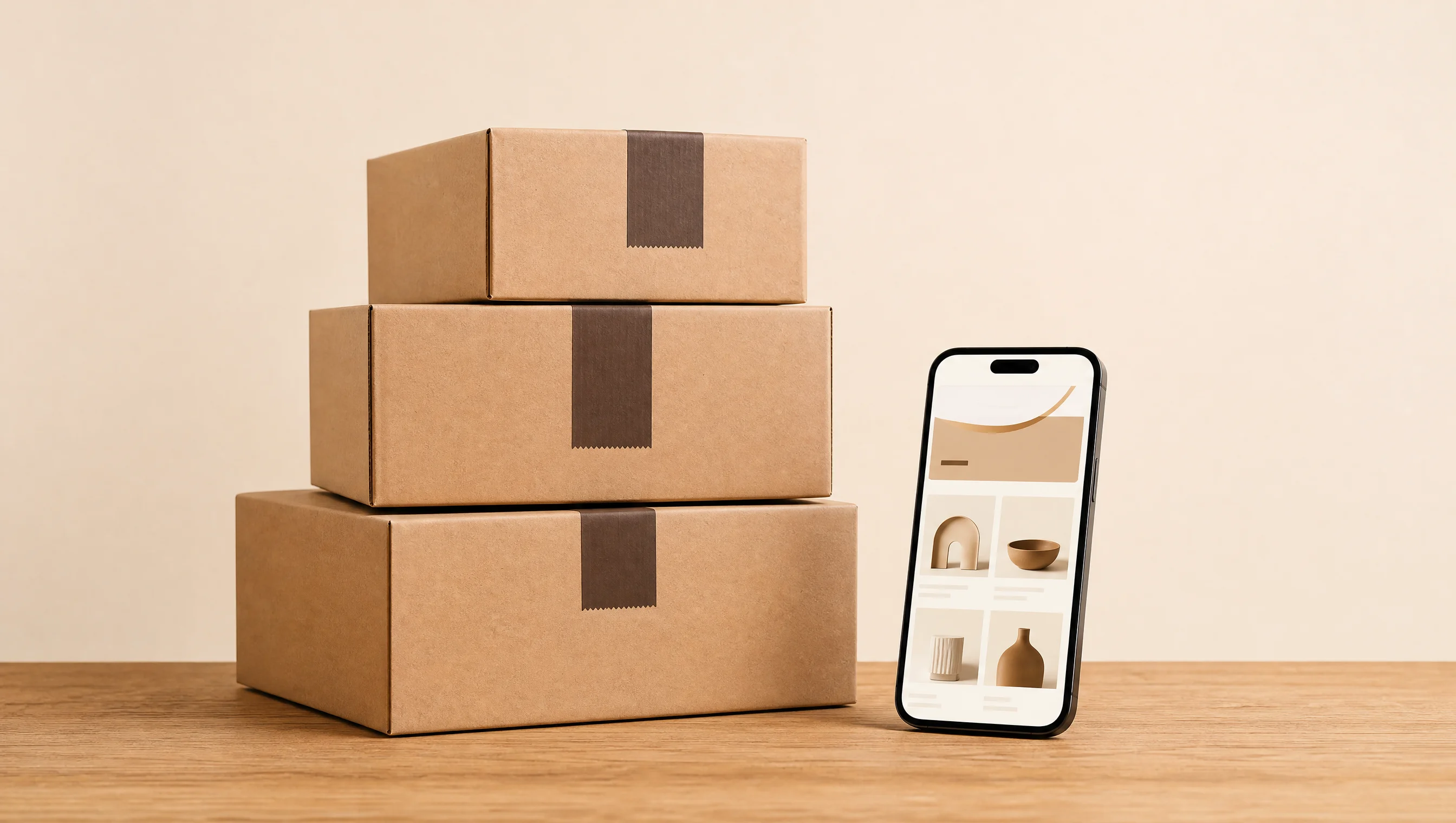 Ecommerce Permanencia — operación digital sobre mesa de roble